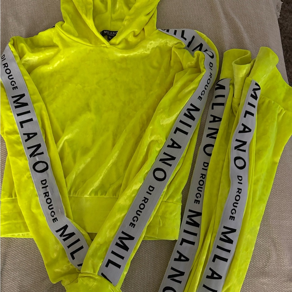 Milano Di Rouge Vibrant Yellow Hoodie Set